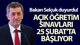 Bakan Selçuk duyurdu: Açık öğretim sınavları 25 Şubat'ta başlıyor