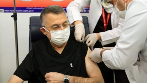Fuat Oktay da Kovid-19 aşısı yaptırdı