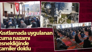 Kısıtlamada uygulanan cuma namazı esnekliğinde vatandaşlar camileri doldurdu
