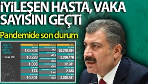Koronada iyileşen hasta sayısı vaka sayısını geçti