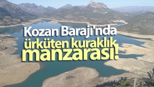 Kozan Barajı'nda ürküten kuraklık manzarası