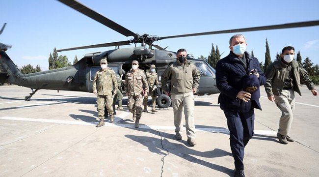 Bakan Akar'dan sınır hattındaki birliklerde denetim