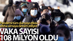 Koronavirüs salgınında vaka sayısı 108 milyon oldu