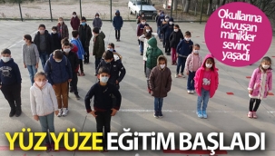 Okullarına kavuşan öğrenciler sevinç yaşadı