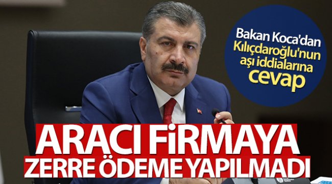 Sağlık Bakanı Fahrettin Koca'dan CHP'nin aşı iddialarına sert tepki