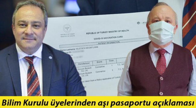 Bilim Kurulu üyelerinden 'aşı pasaportu' açıklaması