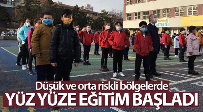 Düşük ve orta riskli bölgelerde yüz yüze eğitim başladı