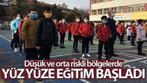Düşük ve orta riskli bölgelerde yüz yüze eğitim başladı