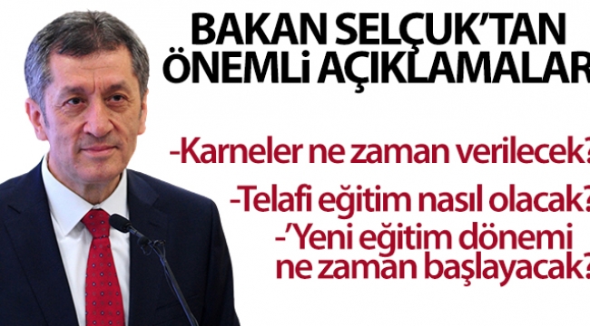 Bakan Selçuk'tan önemli açıklamalar!
