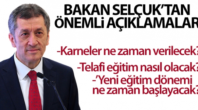 Bakan Selçuk'tan önemli açıklamalar! 