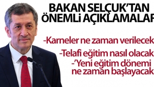 Bakan Selçuk'tan önemli açıklamalar!