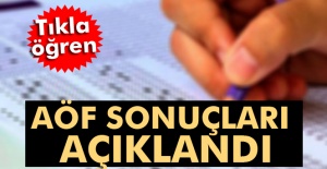 AÖF sınav sonuçları açıklandı