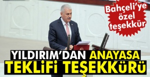 Başbakan Yıldırım'dan teşekkür konuşması