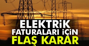 Elektrik faturaları için yeni karar