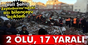 Vali Şahin Zeytinburnu’nda ki Facianın Bilançosunu Açıkladı