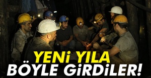 Yeni yıla yerin 300 metre altında girdiler