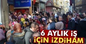 6 aylık iş için izdiham
