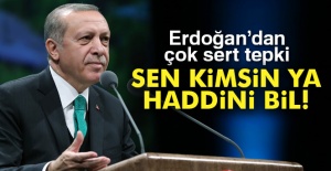 Erdoğan'dan sert tepki: 'Sen kimsin ya! Haddini bil'