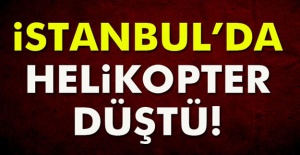 İstanbul'da helikopter düştü