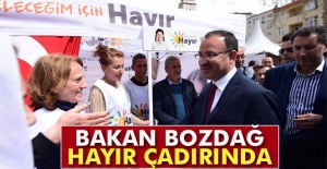 Bakan Bozdağ ’hayır’ çadırında