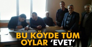 Bu köyde tüm oylar evet çıktı