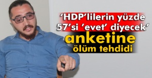 'HDP’lilerin yüzde 57’si ’evet’ diyecek' anketine ölüm tehdidi