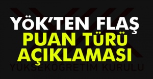 YÖK’ten puan türü açıklaması