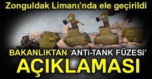 Zonguldak Limanı'nda operasyon! Anti-tank füzesi ele geçirildi...
