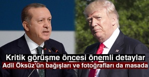 Adil Öksüz'ün bağışları ve fotoğrafları masada
