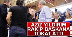 Aziz Yıldırım, Rakip Başkana tokat attı