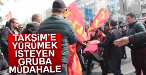 Beşiktaş'tan Taksim'e yürümek isteyen gruba müdahale