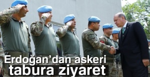 Cumhurbaşkanı Erdoğan’dan askeri tabura ziyaret