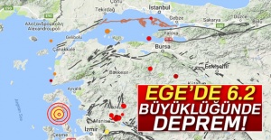 Ege'de 6,2 büyüklüğünde deprem!