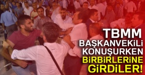 TBMM Başkanvekili konuşurken birbirlerine girdiler!