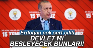 Cumhurbaşkanı Erdoğan: Devlet mi besleyecek bunları!