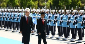 Cumhurbaşkanı Erdoğan, Endonezya Cumhurbaşkanı Widodo’yu resmi törenle karşıladı