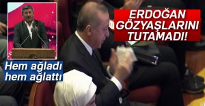 Cumhurbaşkanı Erdoğan gözyaşlarını tutamadı!