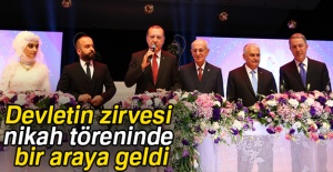 Devletin zirvesi nikah töreninde bir araya geldi