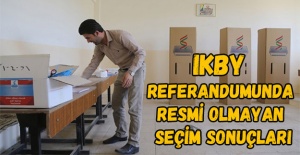 IKBY referandumunda resmi olmayan seçim sonuçları