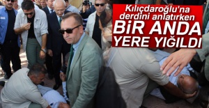 Kılıçdaroğlu'na derdini anlatırken bir anda yere yığıldı
