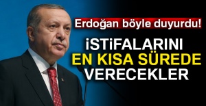 Cumhurbaşkanı Erdoğan'dan başkanlara istifa çağrısı