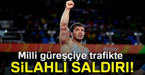 Milli güreşçi silahlı saldırıya uğradı