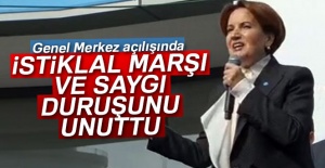Genel Merkez açılışında İstiklal Marşı'nı unuttu