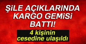 İstanbul Şile açıklarında bir kargo gemisi battı