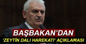 Başbakan'dan Zeytin Dalı Harekatı Açıklaması