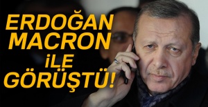 Cumhurbaşkanı Erdoğan, Emmanuel Macron ile görüştü!