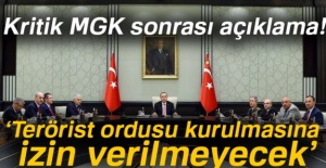 Kritik MGK sonrası açıklama!