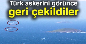 Türk askerini görünce geri çekildiler