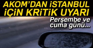 AKOM’dan 'buzlanma ve don' uyarısı