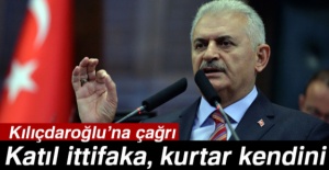Başbakan Yıldırım: 'Eğer milli olmak istiyorsan katıl ittifaka, kurtar kendini'